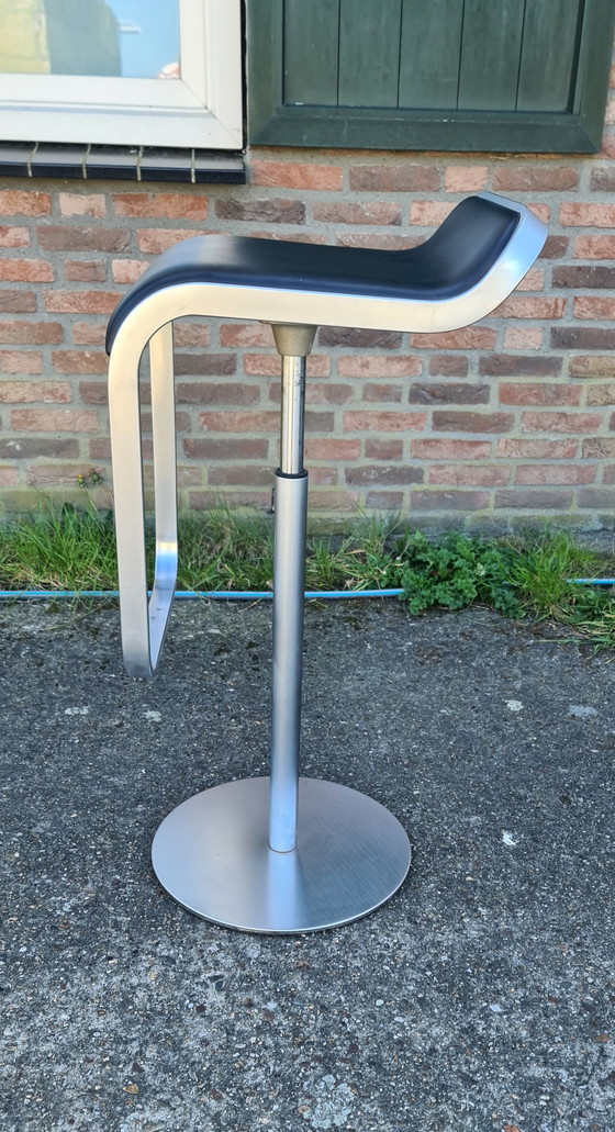 Image 1 of 1x Lem Bar Stool - La Palma Black Leather