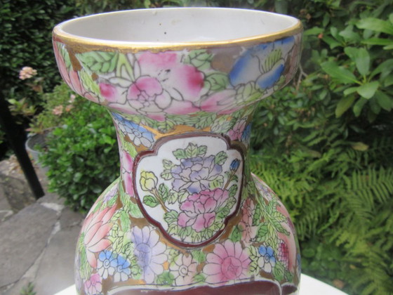 Large Chinese Vase Signed, Also With "Made In China" Label, 31 Cm Tall – Ceramic, Porcelain (photo 10 of 13)