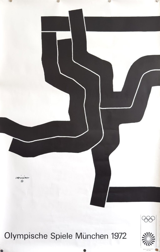Eduardo Chillida - Olympische Spelen München 1972 Originele Poster/Plakat | 64 × 102 cm