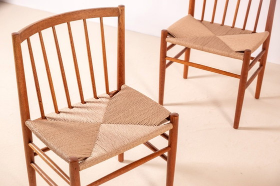Image 1 of 4x Jørgen Bækmark J80 Oak Dining Chair, 1967 FDB