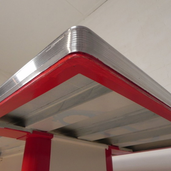 Ahrend Oda dining table, desk, with aluminum edge, 1950s – Plastic, Metal (photo 18 of 29)