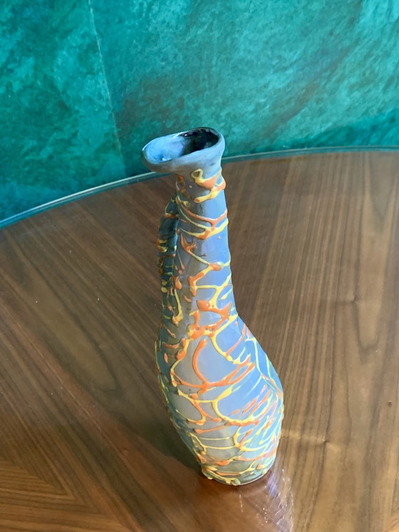 Sculptural Italian Ceramic Pitcher Vase — For Antoniazzi, C. 1950 (Impeccable Condition) (photo 14 of 15)
