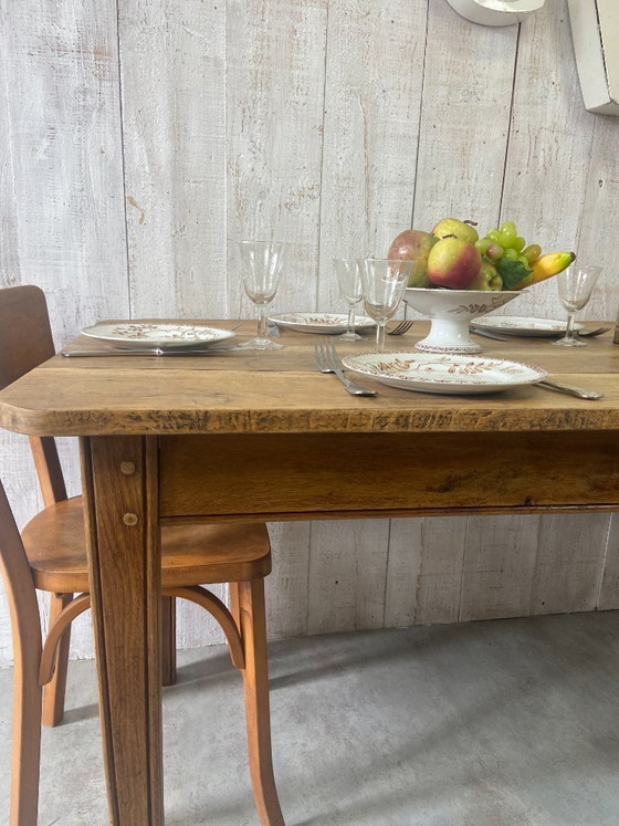 Image 1 of Ancienne table de ferme 170x78cm