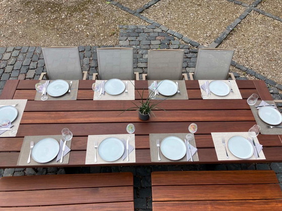 Image 1 of Tuintafel "Royal" 10-12P. Braziliaanse Walnoot - Ambacht