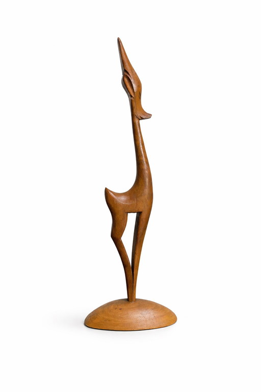 Escultura abstracta vintage de madera – Moderna de mediados de siglo – c. 1960-1970