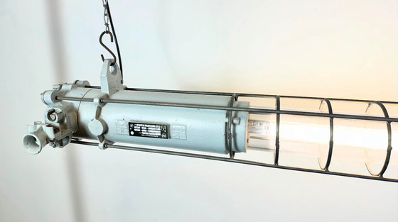 Image 1 of Lampada a sospensione industriale grigia di Elektrosvit, anni '80