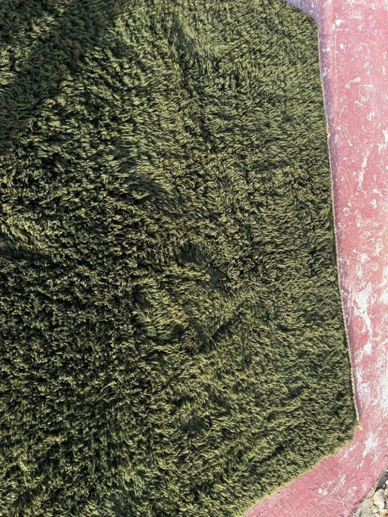 Beni Ouarain Rug 300 × 200 cm, Moss Green, Moroccan Design, Rugs & carpets, Wool (photo 3 of 5)