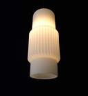 Vintage melkglas hanglampje, mcm lamp, minimalistisch hallampje