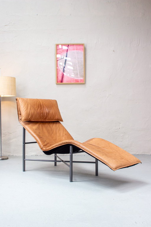 Poltrona lounge IKEA Skye vintage in pelle anni '90