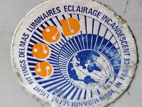 Image 1 of Lampe Diderot Delmas aus Opalglas Frankreich 1970