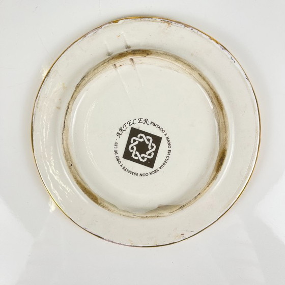 Decorative ceramic plate by Artecer, Cuerda Seca, Seville, 1980s-90s – Wall decoration (photo 7 of 7)