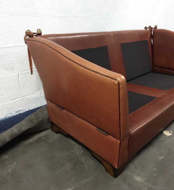 Kasteel Bank Leder – Banken, Leather, Wood (photo 6 of 8)