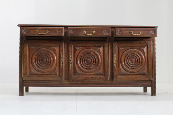 Image 1 of Vintage Brutalist Dudouyt sideboard, 1950s