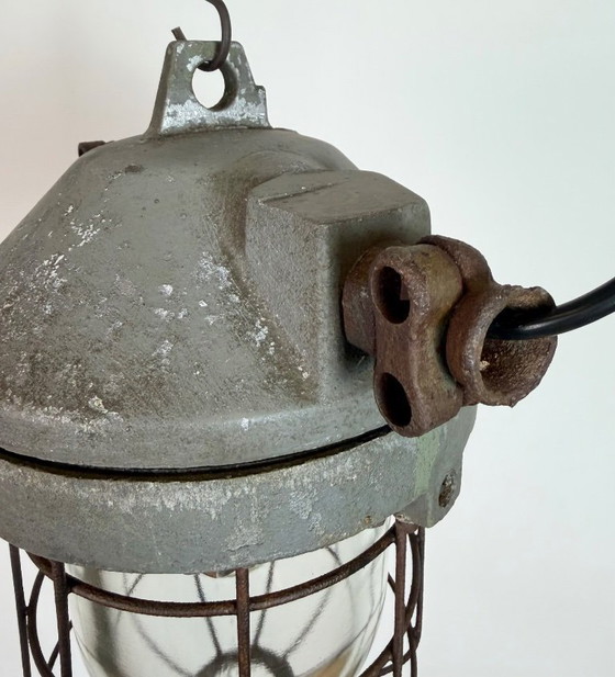 Image 1 of Grey Industrial Explosion Proof Lamp from Elektrosvit, 1960s