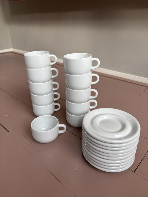 Image 1 of 10x IKEA 'Rondo' cup and saucer