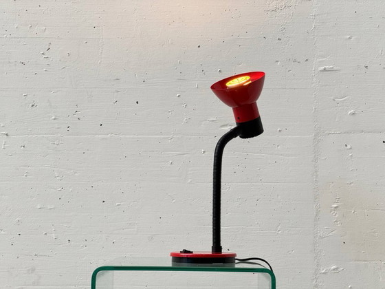 Image 1 of Lampada da tavolo con braccio flessibile nero di Lumes Lamps, anni '80.