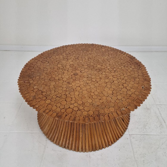 Image 1 of Sheaf of Wheat Bamboo Coffee Table by McGuire, USA, circa 1970