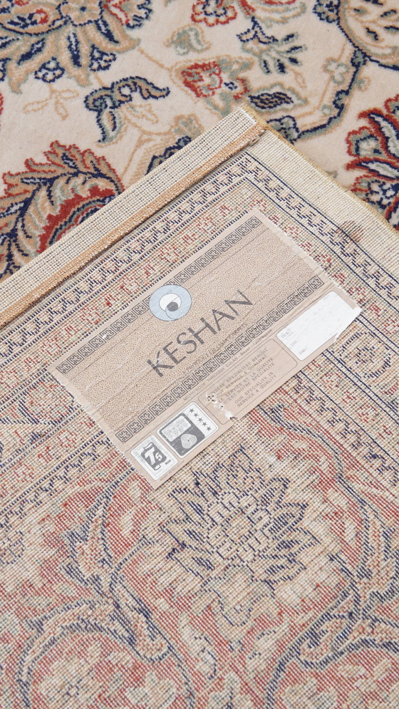 Image 1 of Grand tapis en laine dans les tons beige/brun/jaune et rouge 403x298cm