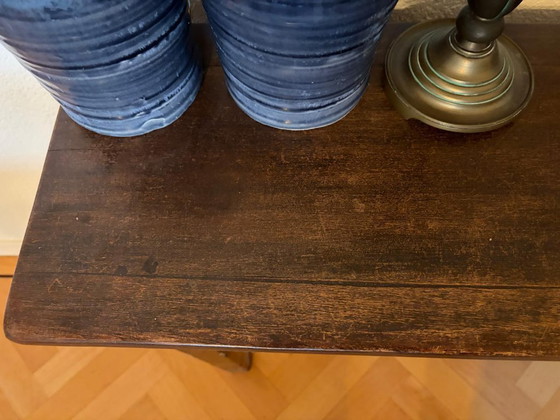 Image 1 of Massief houtensidetable / wandtafel - landelijk - 2 laden