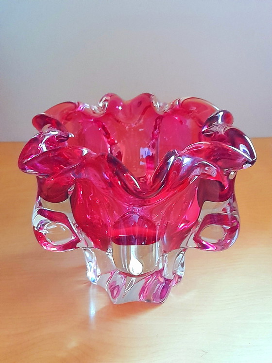 Coupe en verre de bohème Josef Hospodka 1960 – Objets déco, Glass (photo 4 of 6)
