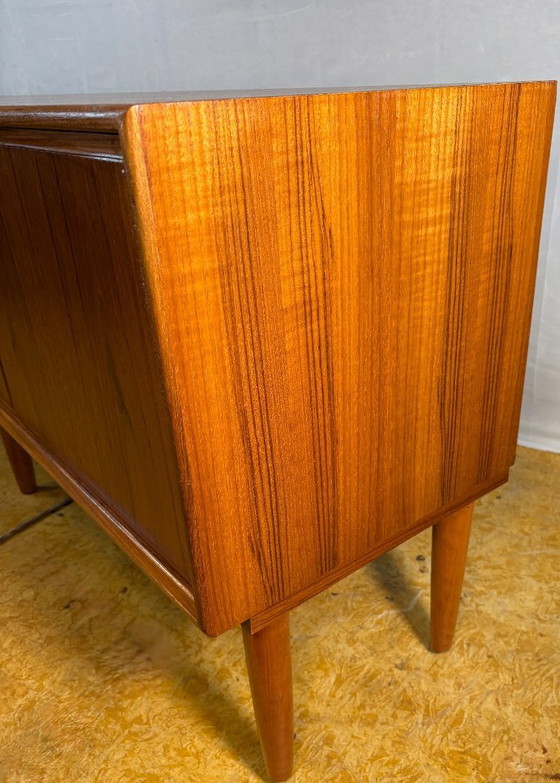 Image 1 of Mid-Century Retro Vintage Teak Sideboard by Turnidge of London 1960  Rare Model • Scandinavian Design Influence • Exceptional Te