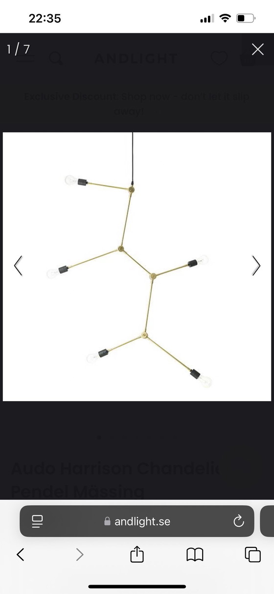 Image 1 of Lampada a sospensione di Menu, serie Tribeca Franklin 3 pezzi