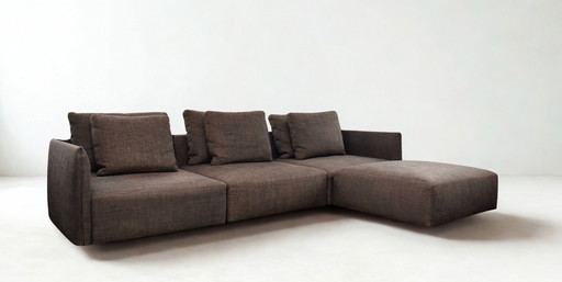 Magnifique canapé/méridienne modulable au design exclusif Minotti