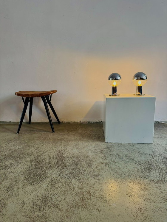 Image 1 of Lámpara de mesa cromada de Motoko Ishii para Staff Leuchten, Alemania, década de 1970