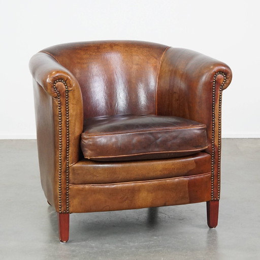 Sheep leather club chair