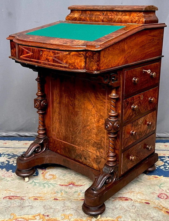 Magnifique secrétaire de bureau victorienne de Davenport. – Bureaux (photo 8 of 8)