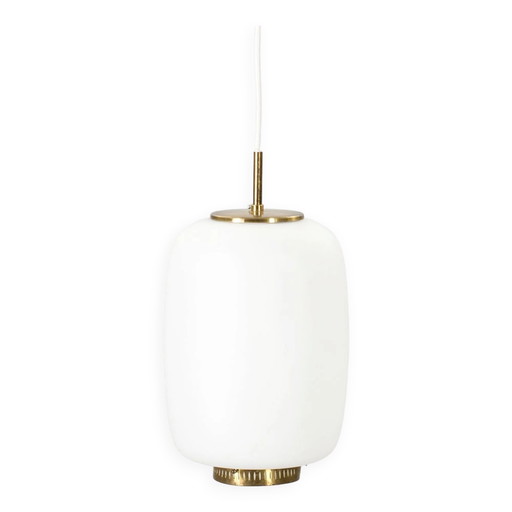 Two large glass Bent Karlby hanging lamps model Kina, Denmark 1960's – hanglampen, Crystal, Vintage