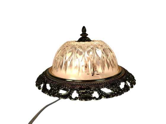 Image 1 of Massif - style Hollywood Regency - laiton - verre - 3e quart 20e siècle