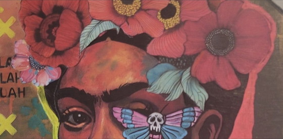Image 1 of Frida Kahlo Portrait – Unbreakable Bloom (Original Painting)