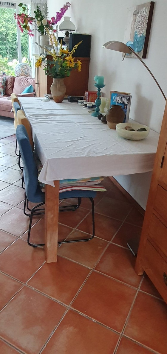 Image 1 of Beautiful, robust solid teak dining table (220 x 99 cm)