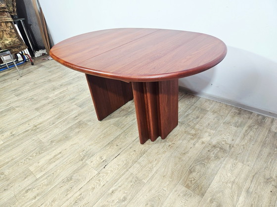 Mid-Century Uitschuifbare Tafel in Teak S. Burchardt-Nielsen, Denemarken, jaren 80 – Eettafels (photo 8 of 19)