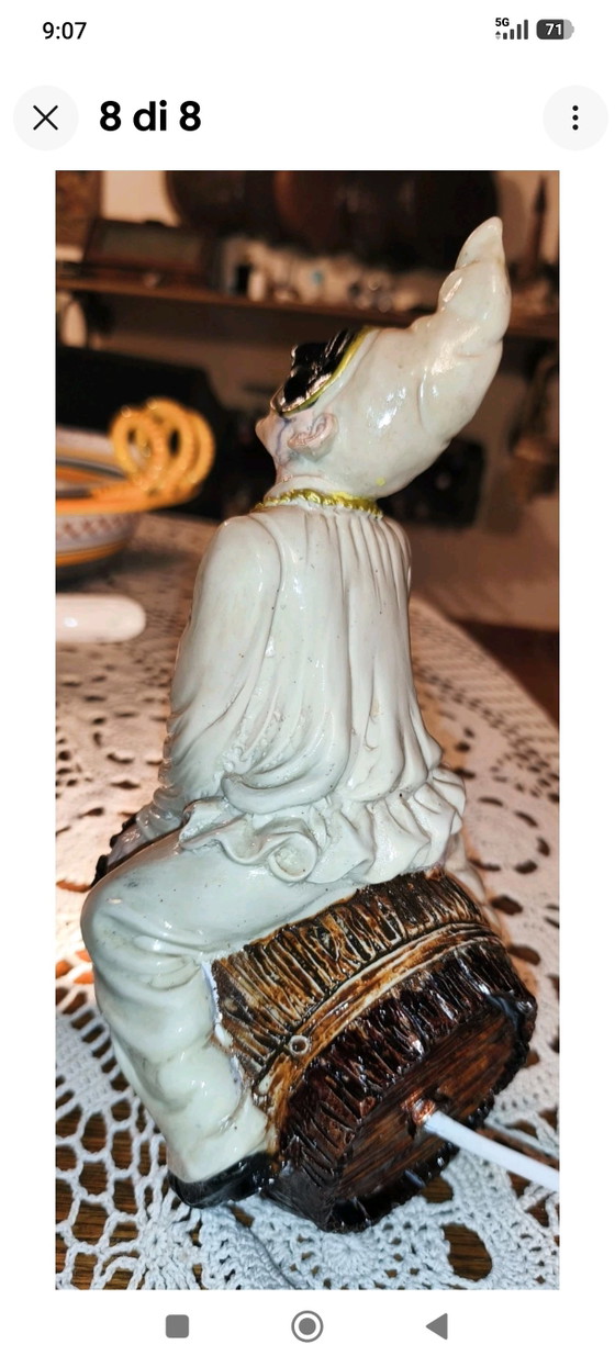Pulcinella's Fortune Light - Table Lamp with Switch. – Capodimonte, Ceramic (photo 9 of 9)