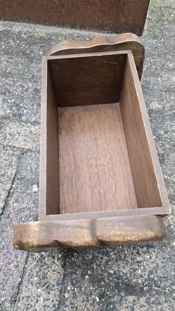 Vasi per piante elefante vintage in legno intagliato a mano / Vassoio da scrivania (35x20 cm) – Wood (photo 5 of 7)