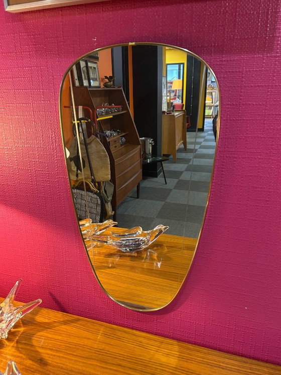 Image 1 of Messing spiegel achteruitkijkspiegel