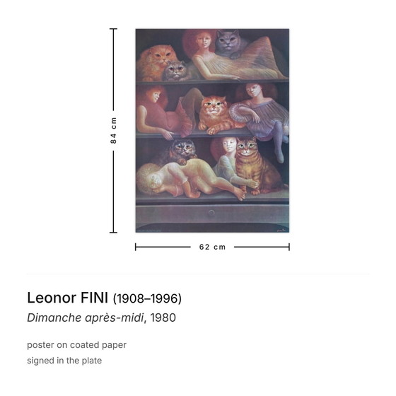 Image 1 of Manifesto Leonor FINI Dimanche après-midi 1980