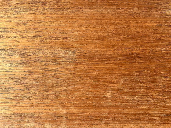 Image 1 of Vintage Mid-Century Teak Coffee Table with Rattan Base