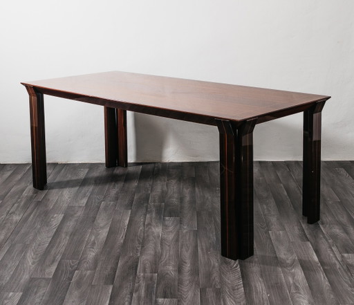 Rectangular Rosewood Dining Table, 1970s Vintage Modern Design
