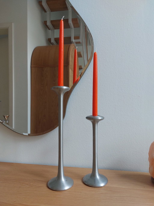 2x Vintage Ikea Kägla candle holder