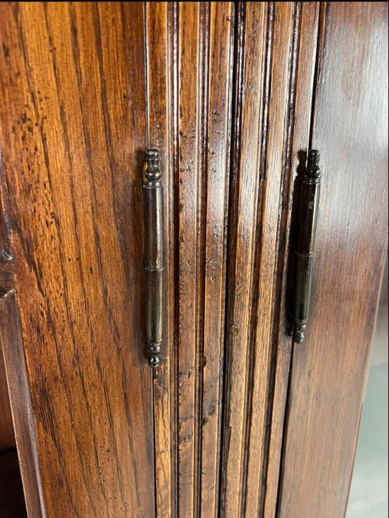 Eichholtz Sideboard - Bookcase - Display cabinet - solid oak cabinet Flamant, Wood, Glass, Brown, Klassiek (photo 15 of 15)