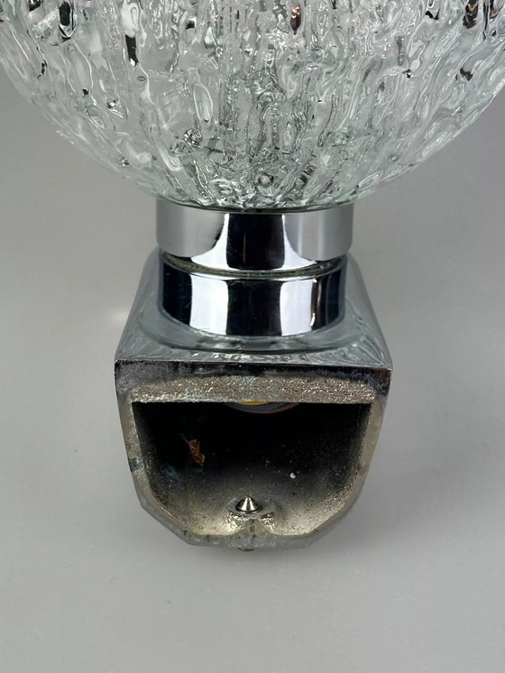 Image 1 of Lampe murale des années 60 70 Lampe boule métal chrome & verre Space Age Design