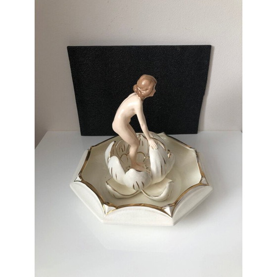 Image 1 of Vintage Naked Woman Bowl in the Lily by Royal Dux