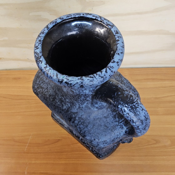 Image 1 of Large Vintage Dümler & Breiden Fat Lava vase 680/46 – West Germany vase (XXL cobalt blue vase)