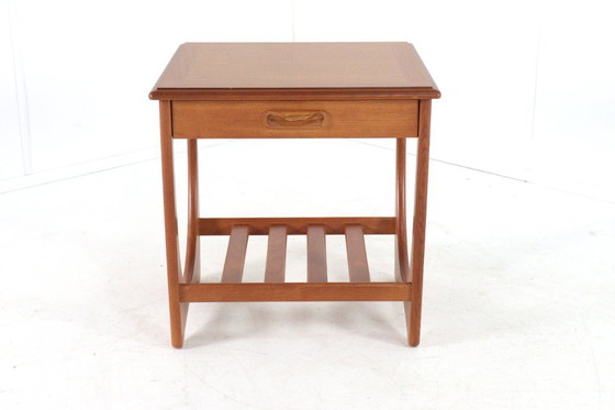 Image 1 of G Plan side table with pull-out drawer vintage