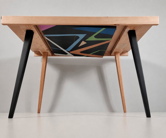 Vintage essenhouten tafel, jaren 70 – Eettafels, Wood (photo 5 of 10)