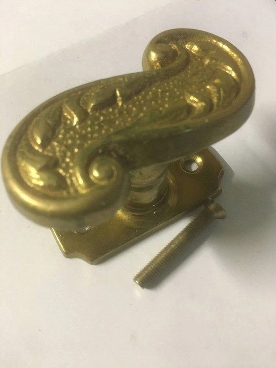 Messing Fenstergriff – Dekorative Objekte, Brass, Vintage (photo 10 of 10)