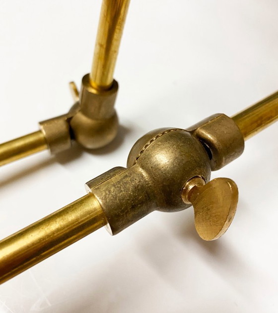 Diabolo Gelenk-Doppelwandleuchte, Design aus den 1950er Jahren – Wandleuchten, Brass, Metal (photo 7 of 15)